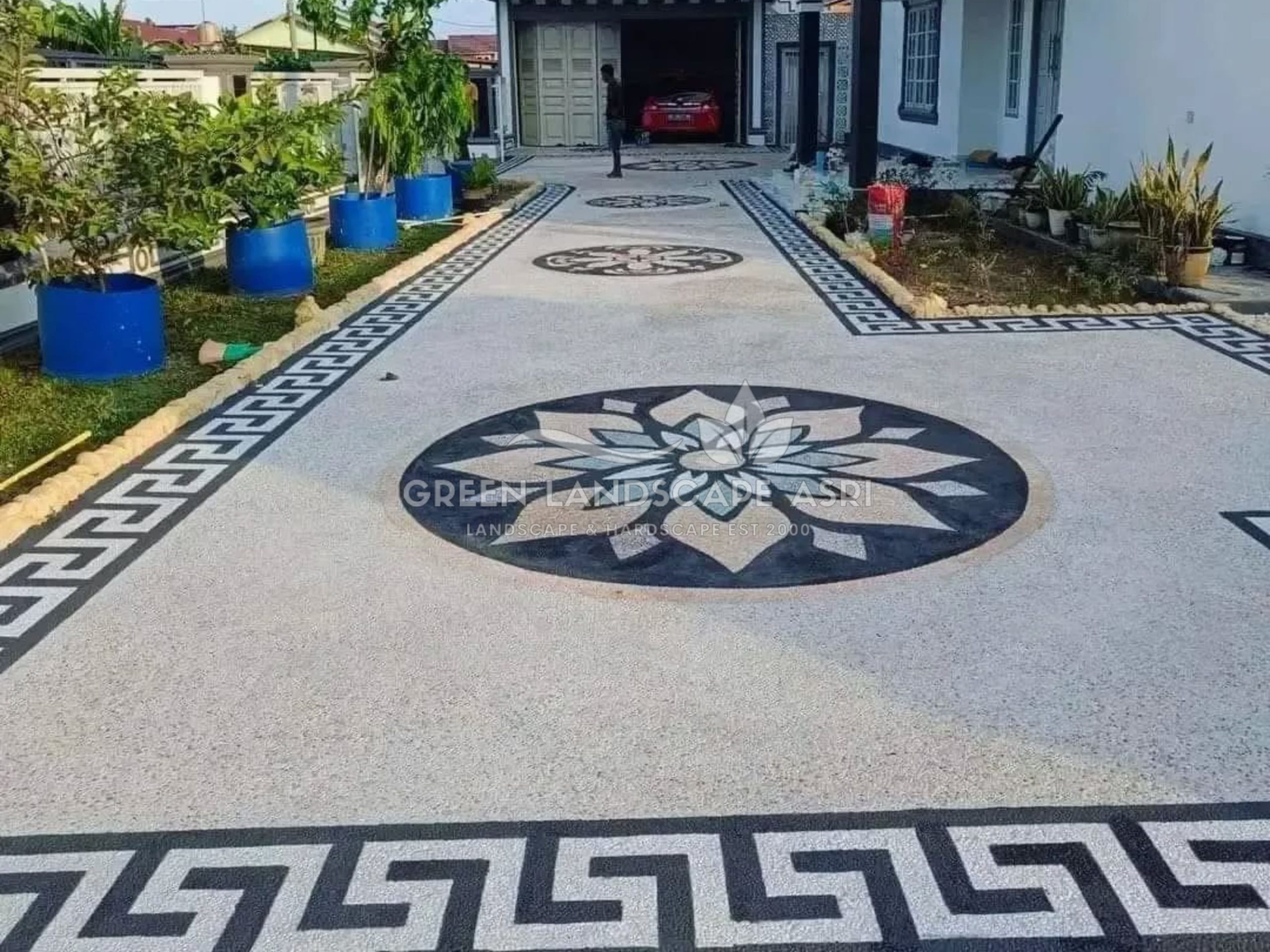 lantai batu sikat