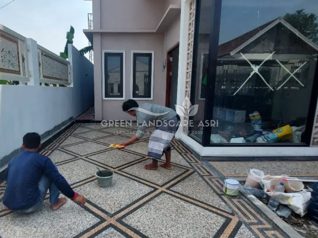 lantai batu sikat