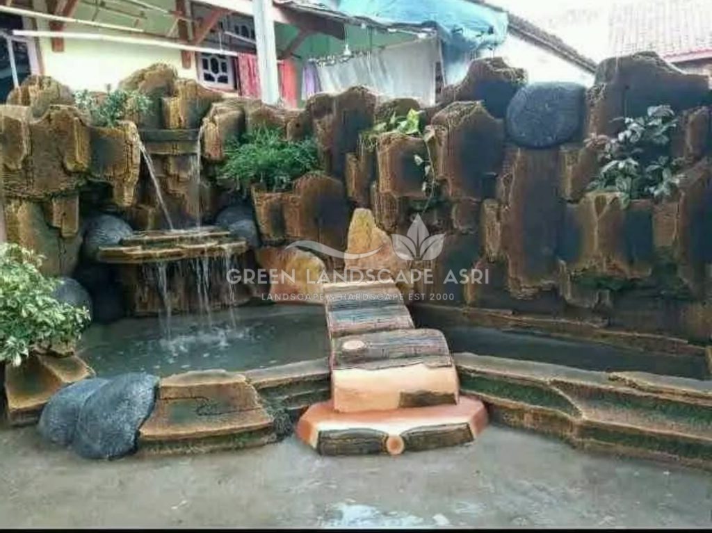 relief kolam ikan minimalis