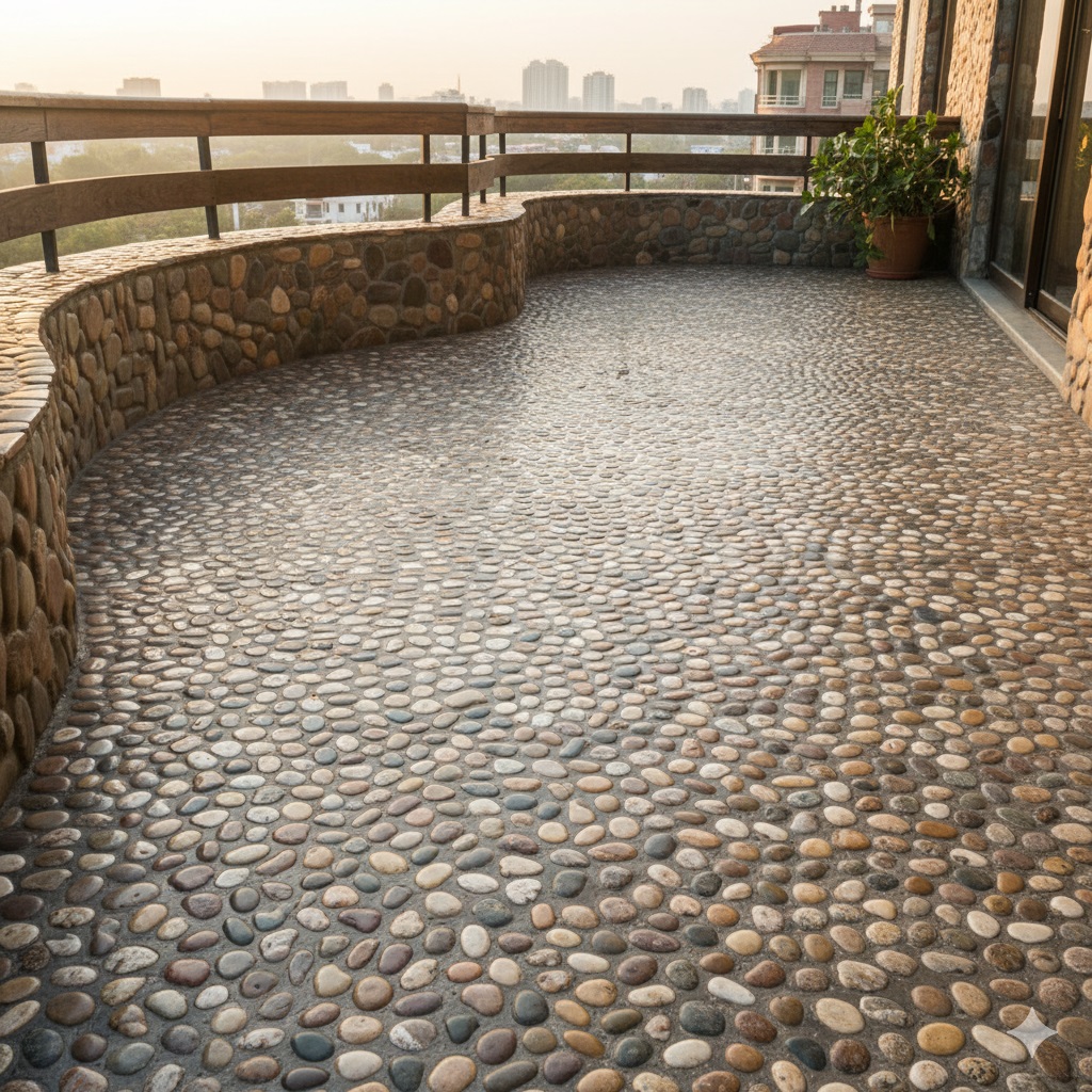 Batu Sikat Balkon untuk Lantai Antiselip dan Estetis