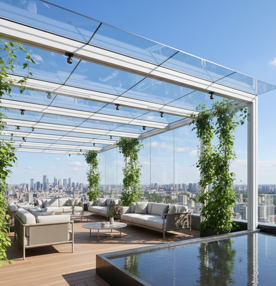 Kanopi Kaca di Rooftop Agar Tetap Cerah dan Adem