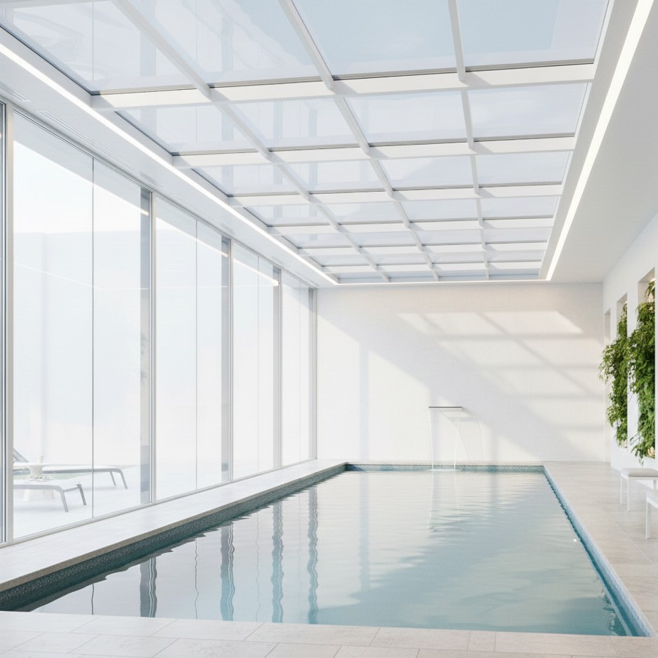 Kanopi Transparan untuk Menyalurkan Cahaya ke Area Indoor