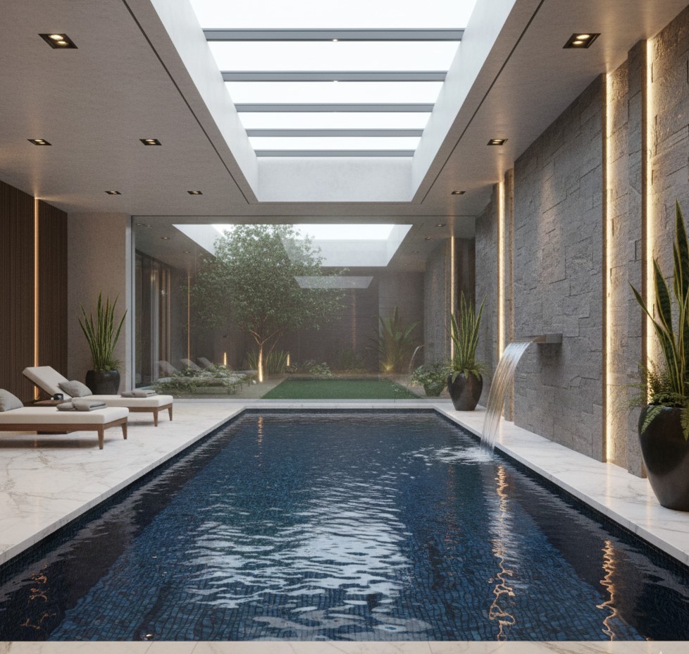 Kolam Renang Dalam Rumah yang Eksklusif dan Elegan